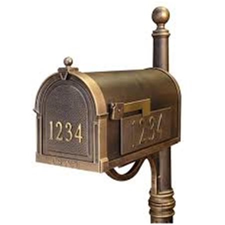 SPECIAL LITE PRODUCTS Special Lite Products SCB-1015-DX-BRZ Berkshire Curbside Mailbox with Front & Side Numbers - Hand Rubbed Bronze SCB-1015-DX-BRZ